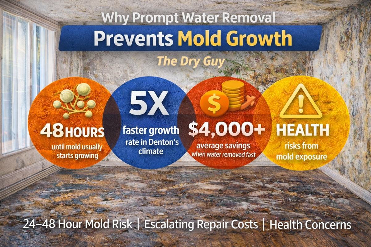 Why Prompt Water Removal Prevents Mold Growth